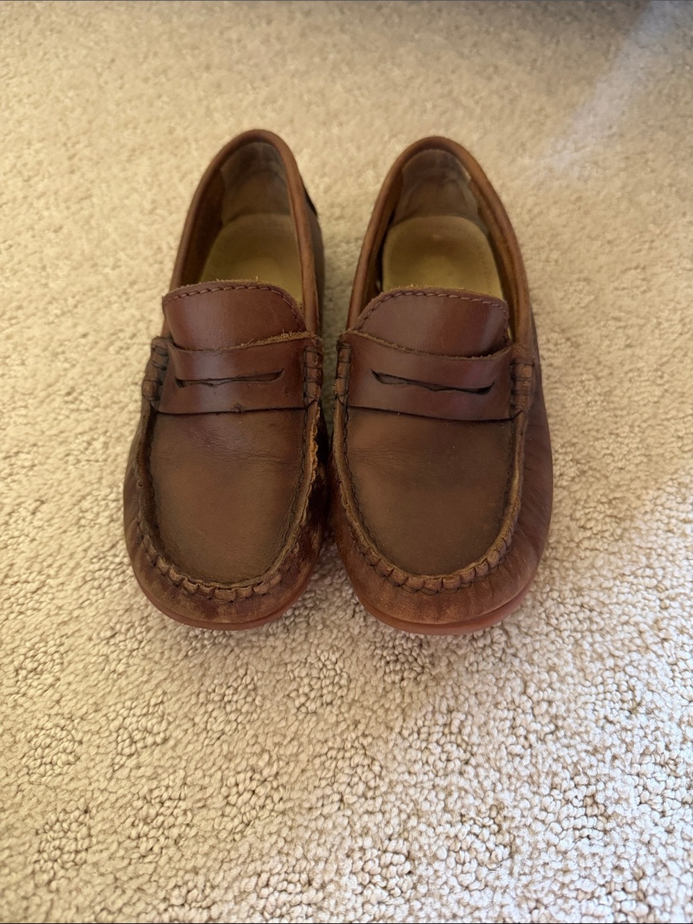Brown Leather Penny Loafers